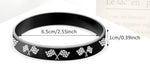 2pk checkered, flag, silicone bracelets