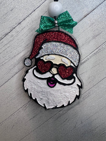 Santa with ❤️ glasses Freshie