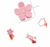 Checkerboard Flower clip
