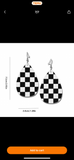 Checkerboard teardrop earrings