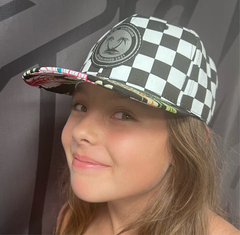 Youth/Jr M.M.M checkerboard trucker SnapBack