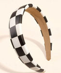Thick checkerboard headband