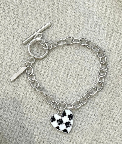 Heart shaped charm bracelet