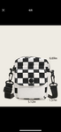 crossbody checkerboard canvas bag