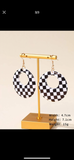 Round drop earrings