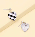Heart drop earrings