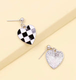 Heart drop earrings