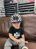 Baby Mini moto mafia checkerboard Galaxy brim hat
