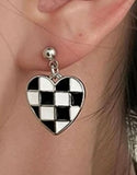 Heart drop earrings