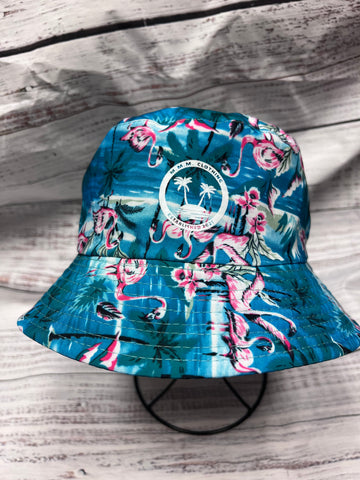 Palm tree Flamingo bucket hat