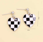 Heart drop earrings