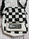 crossbody checkerboard canvas bag