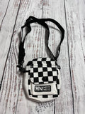 crossbody checkerboard canvas bag