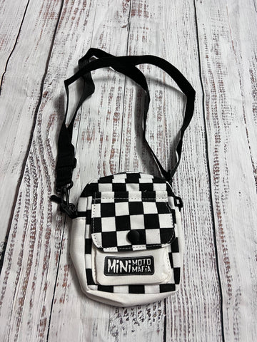 crossbody checkerboard canvas bag