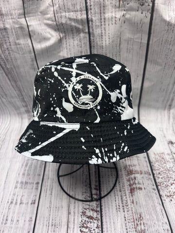 White splatter bucket hat